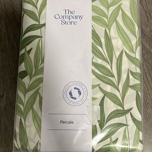 Company Store Cotton Tulum Leaf Percale Fitted Sheet